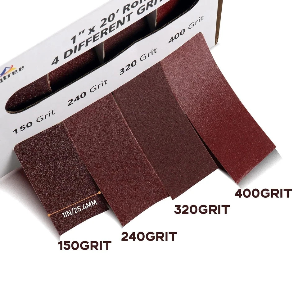 Emery Cloth Roll 4 Grits Abrasive Sandpaper Roll 150 240 320 400 Grit Sand Paper