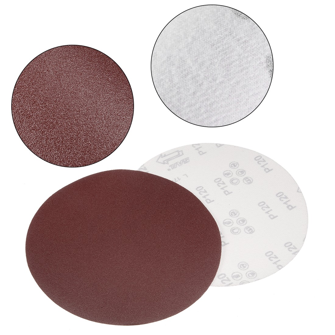 20Pcs 8.5 Inch Hook and Loop Sanding Disc 120 Grits Flocking Sandpaper