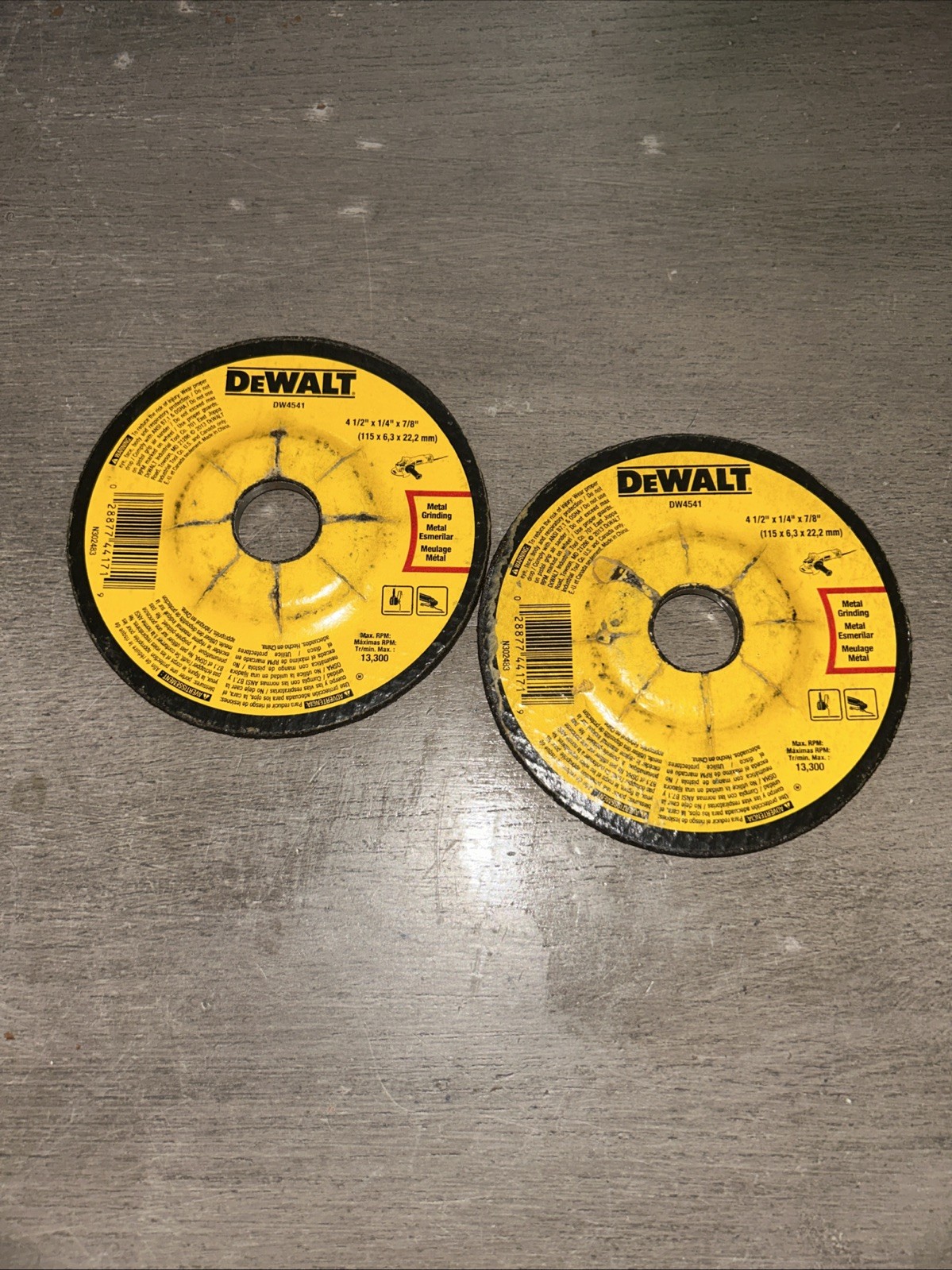 DeWALT DW4541 Abrasive Grinding Wheels 2 Piece 4-1/2 In. x 1/4 In. x 7/8 In