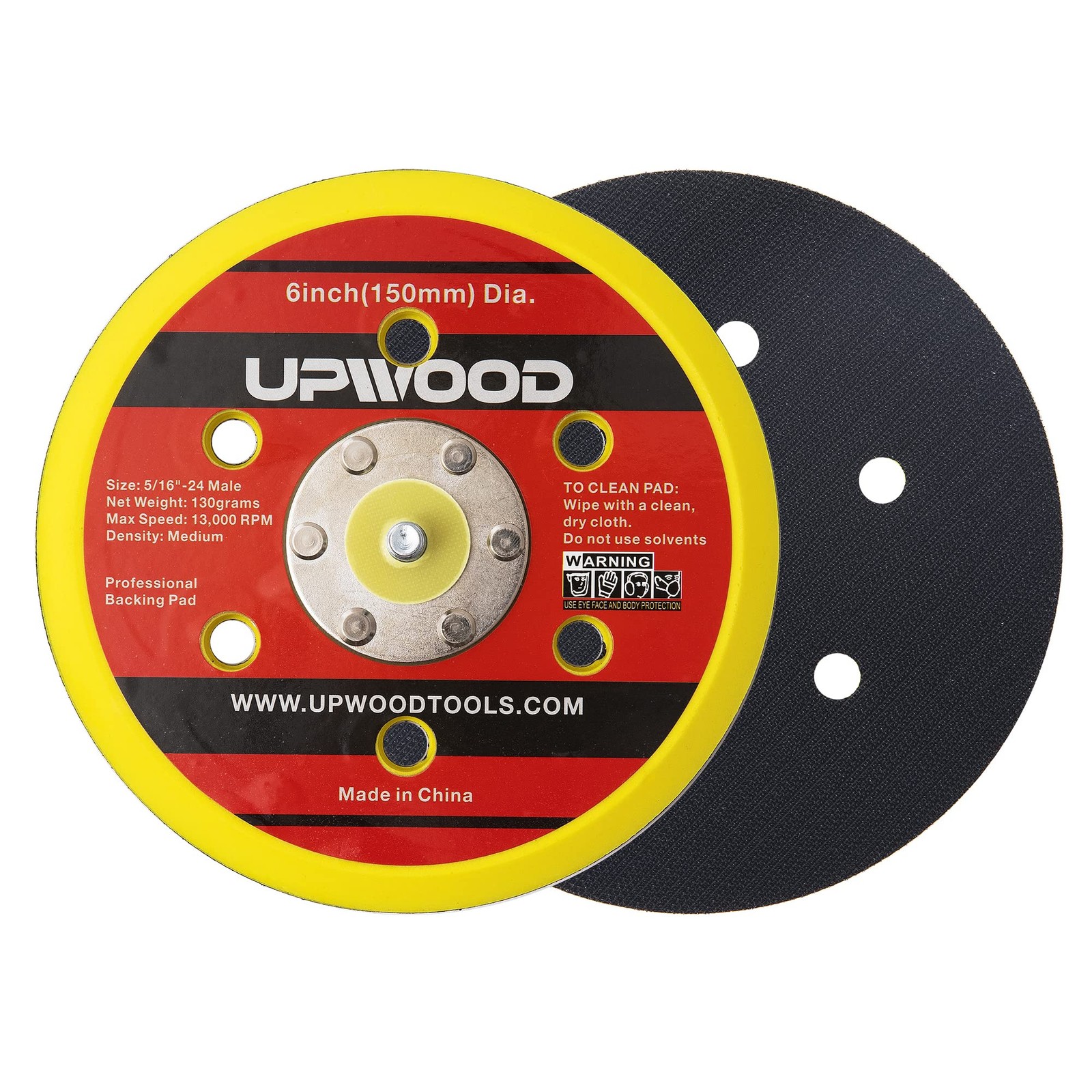 6″ Hook and Loop Backing Pad 2 pcs for Air Sander Polisher 5/16″-24 Thread