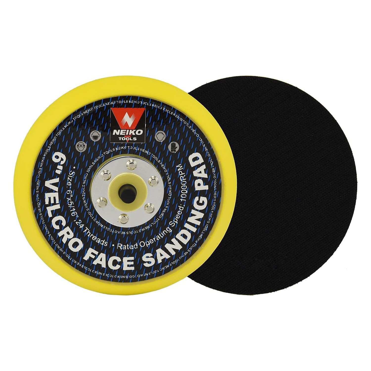 30263A – 6 inch Sanding Discs Hook and Loop, 5/16” Arbor with 24 Thread Mount…