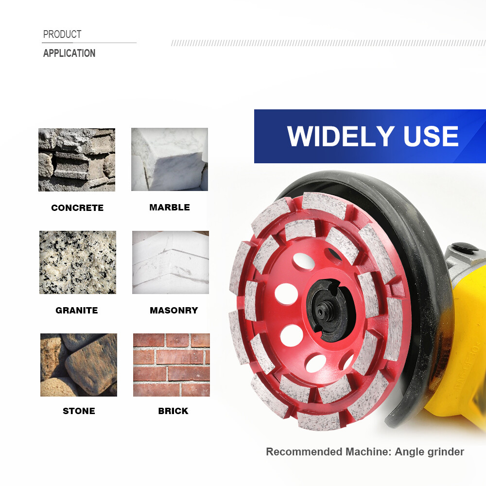 7”180mm Diamond Grinding Wheel Double-Row Abrasive Sanding Wheel Granite Marble