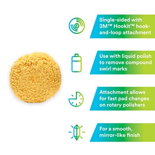 Wool Polishing Pad (0573) – For Boats, Cars, Trucks and RVs – Single-Sided – 1