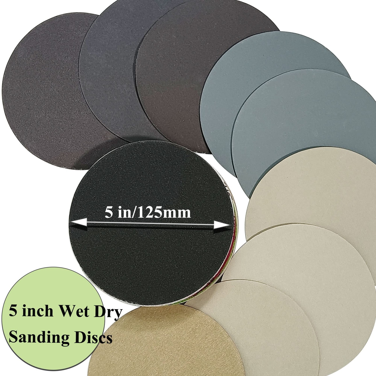30PCS 5 Inch #320-#7000 Hook and Loop Wet Dry Sanding Discs 320/400/800/1000/…