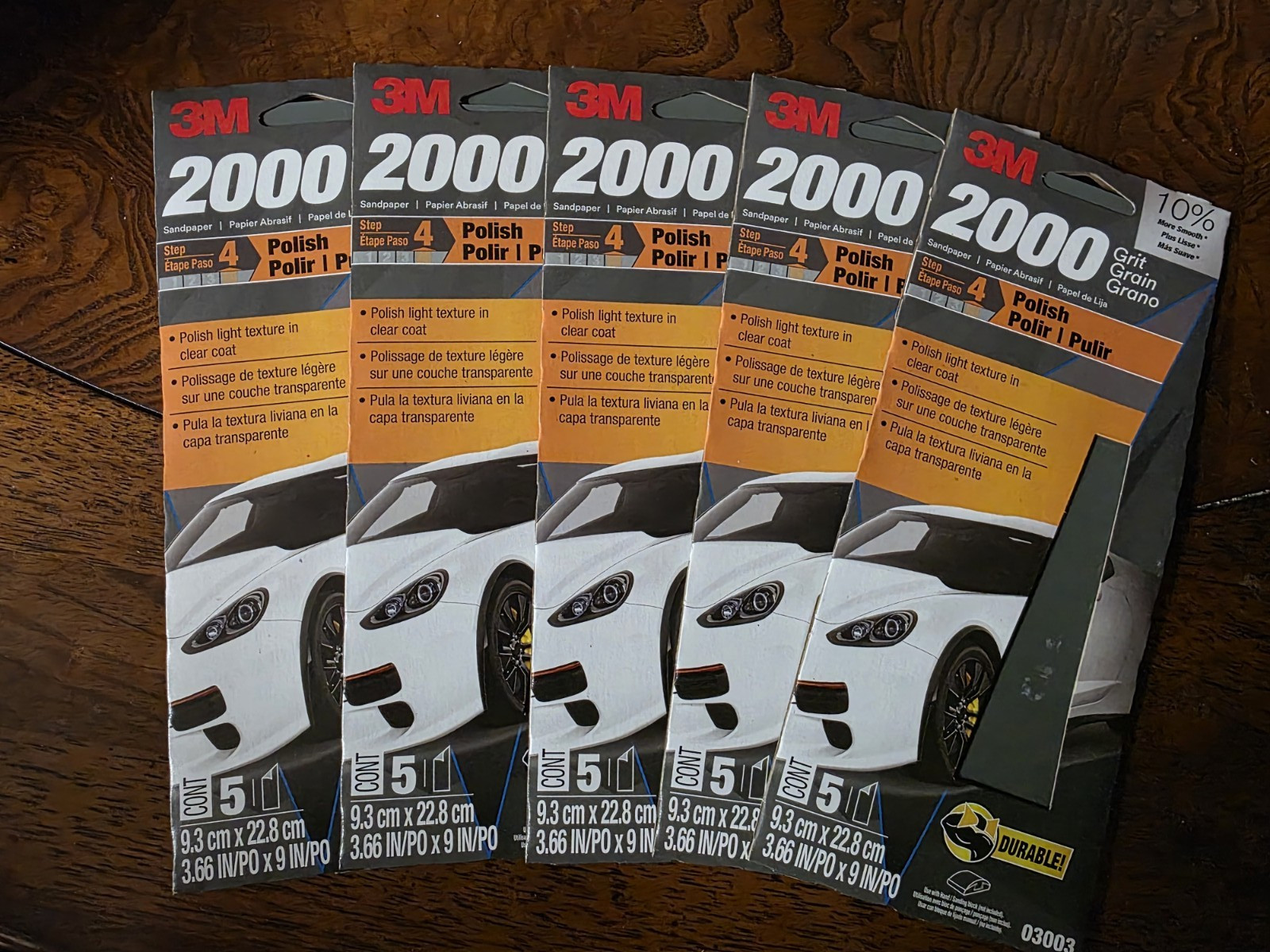 3M Wet or dry Automotive Sandpaper – 2000 Grit, 25 Sheets (5-Packs)