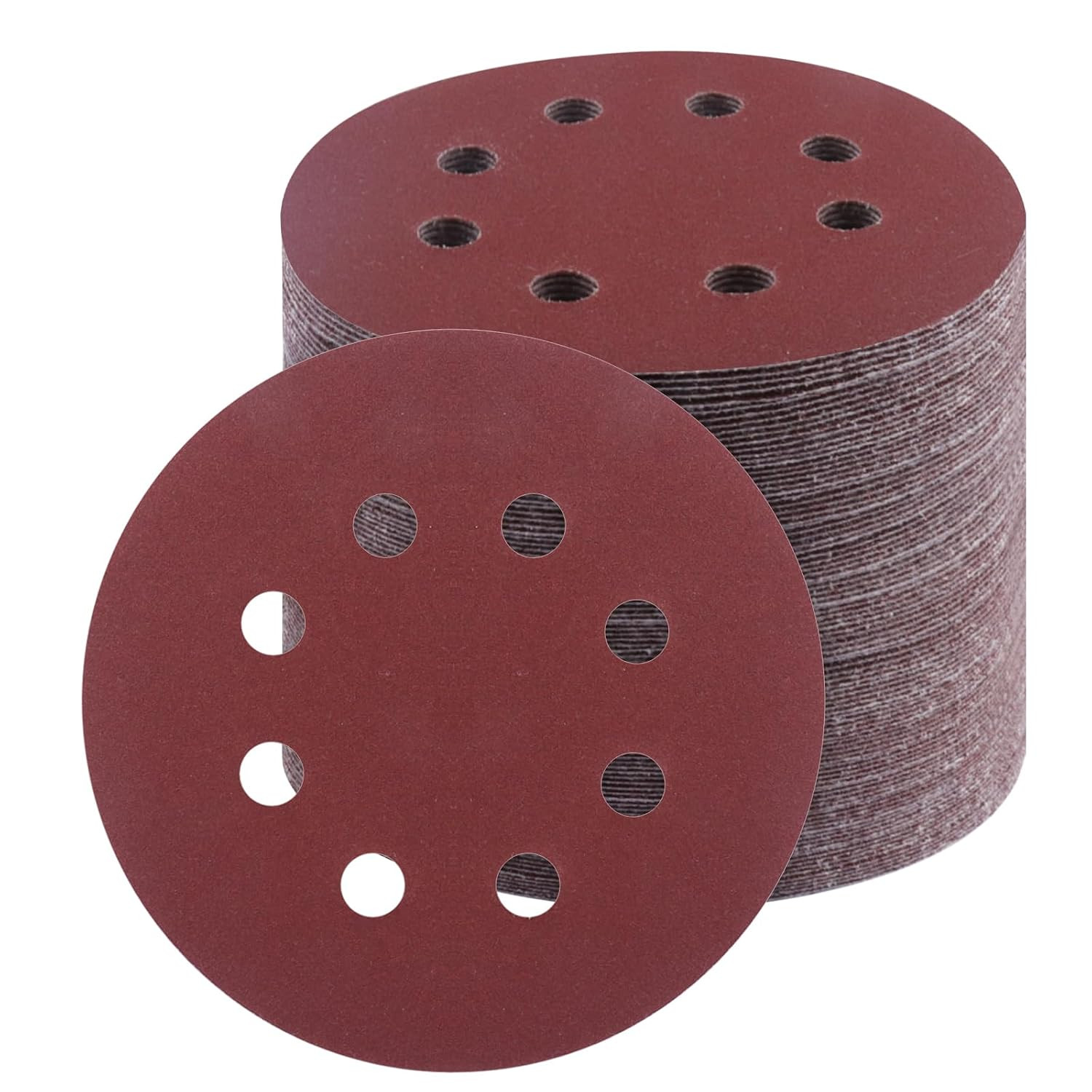 110 PCS 5 Inch Sanding Discs,Round Hook and Loop Sandpaper for Random Orbital Sa