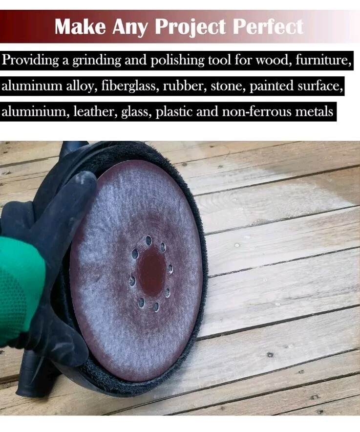 45 PCS 60 Grit 9 Inch 8 Hole Hook-and-Loop Sanding Discs Sandpaper -Premium A…