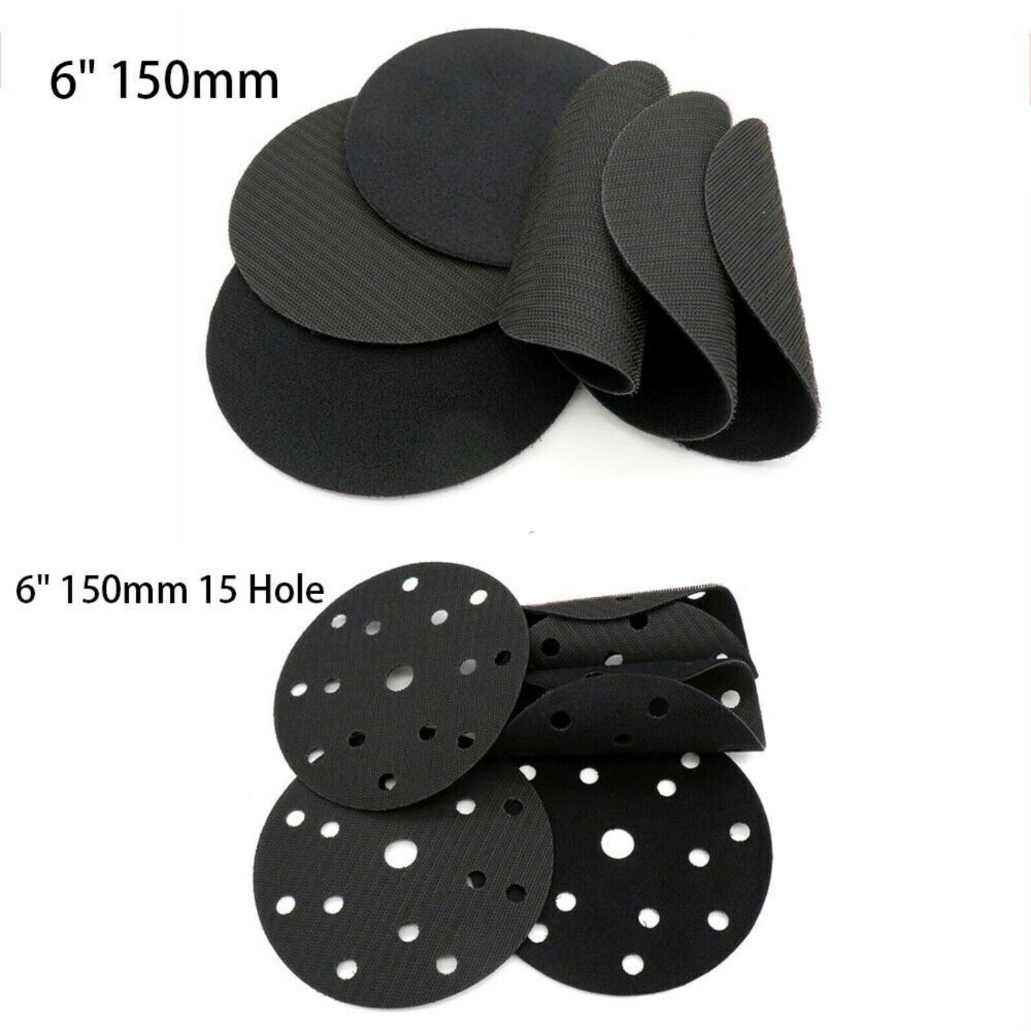 6″ 150mm Pad Saver Protector Pad for Sanding Pad Hook & Loop Backing Pad 15 Hole