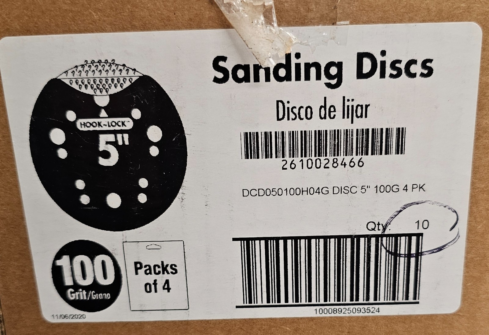 Diablo 5″ Sanding Discs 100grit CASE of 4pk (40 Discs total) DCD050100H04G