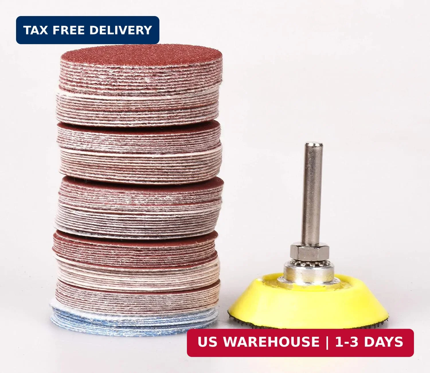 200 Pieces 2 Inch Sanding Discs, 80-3000 Grit Sandpaper with 1/4″ Shank Backing