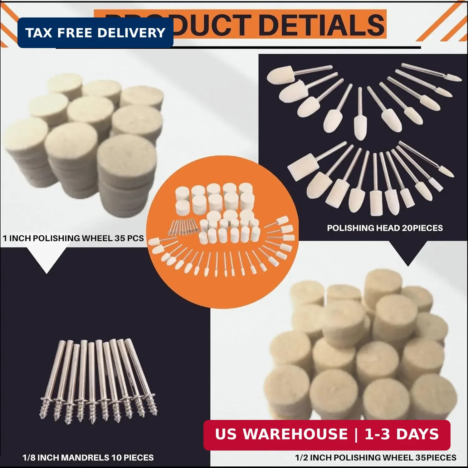 100PCS Polishing Buffing Wheel for Dremel Polishing Kit, Polishing Wheel for Dre