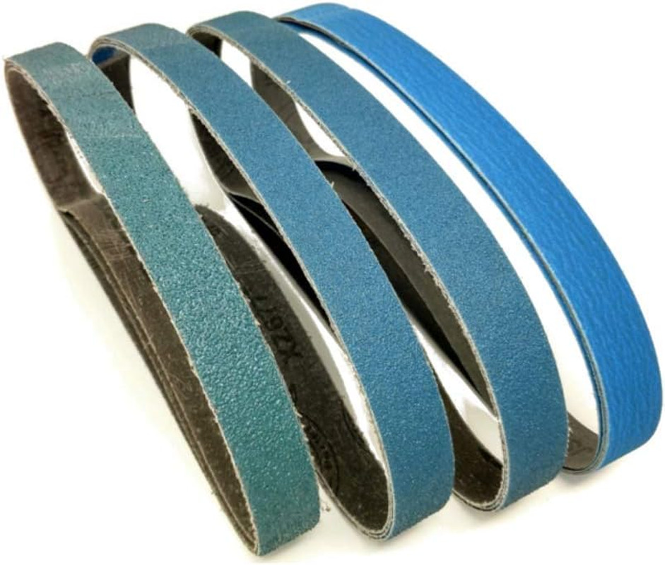 3/8 Inch X 13 Inch Zirconia Sanding Belts, 4 Each of 40/60/80/120 Assorted Grits