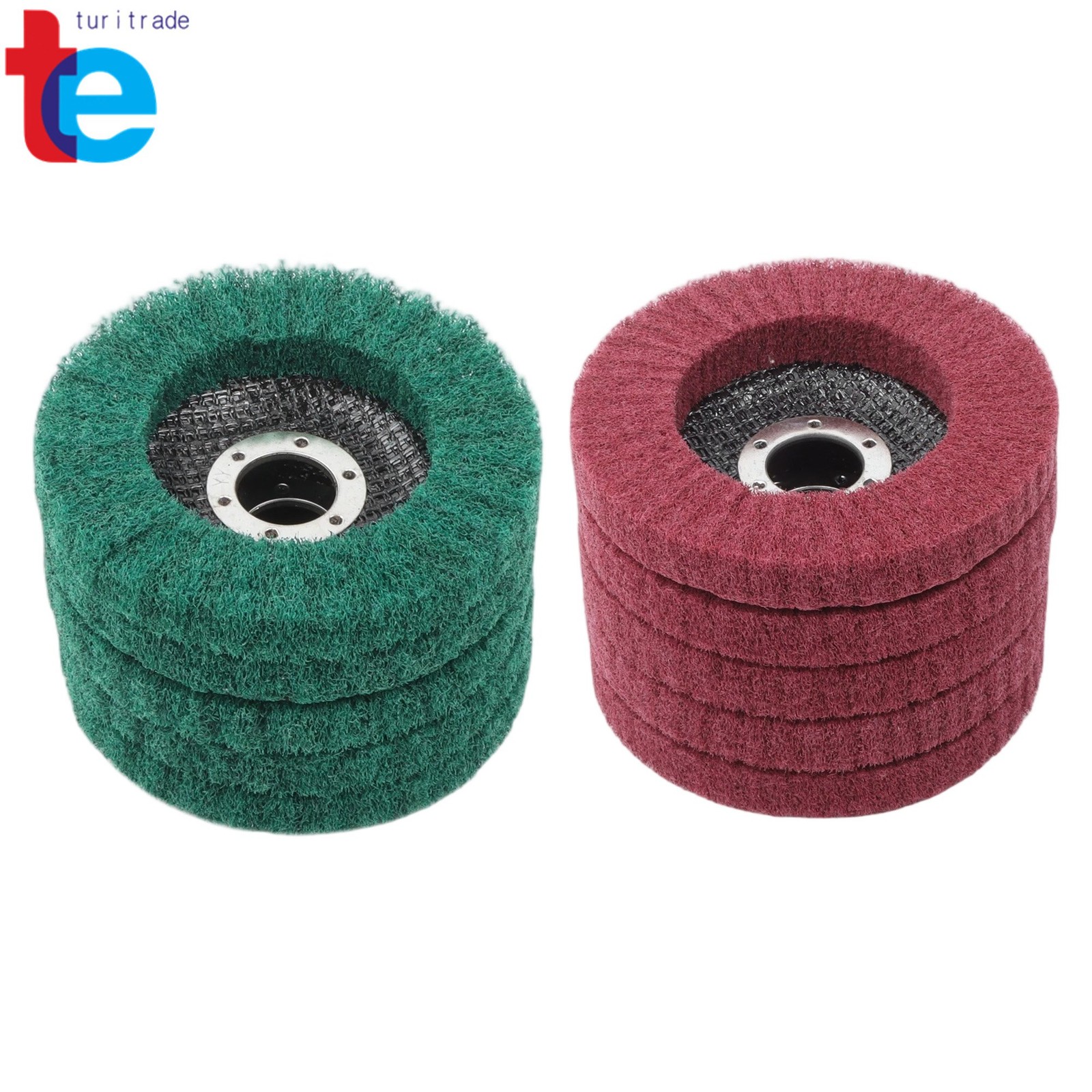 10 Pcs 4-1/2″ Scour Flap Discs 180/320 Grit – Paint & Rust Remover for Metal