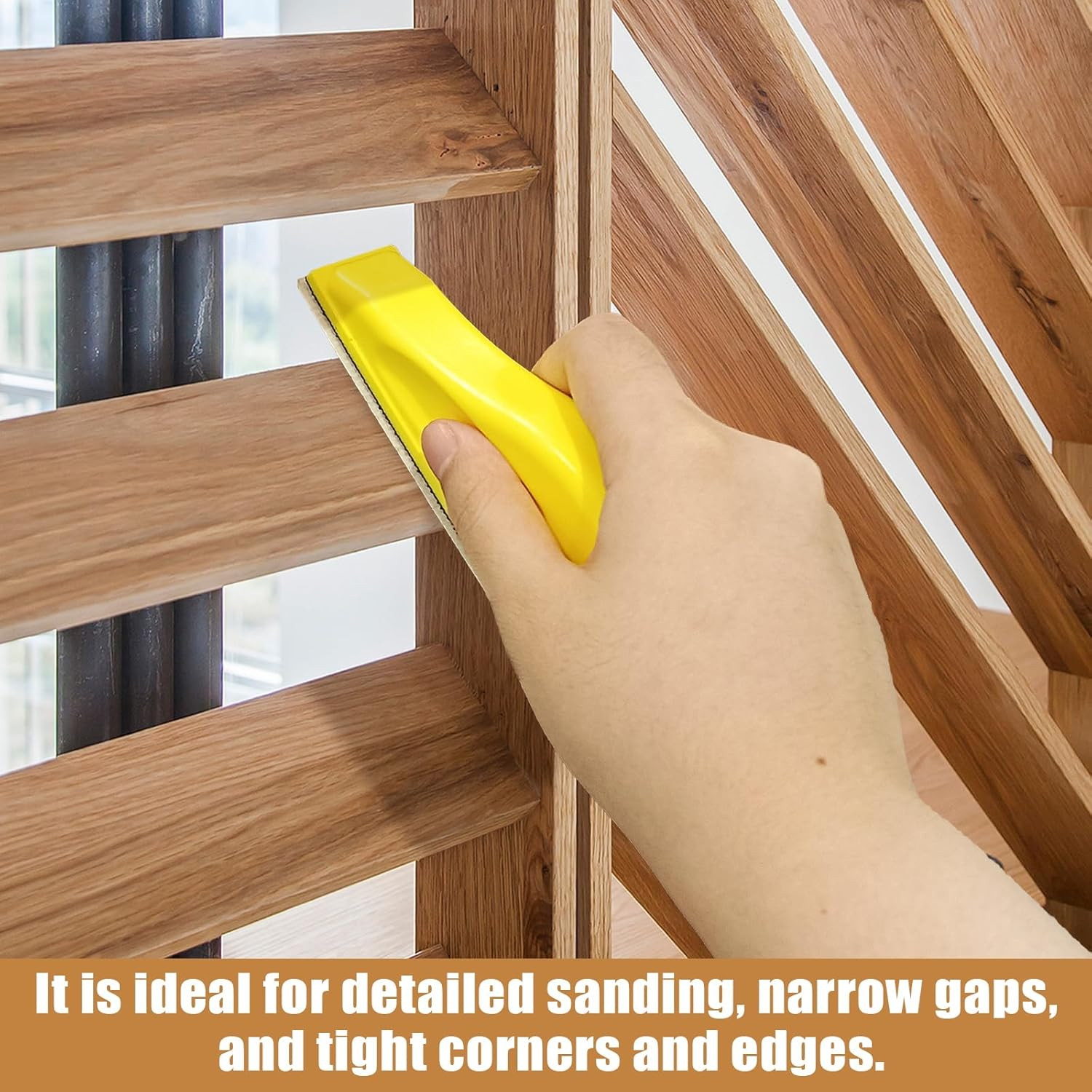 Mini Detail Sander for Wood – Hand Sanding Tool Kit with 50 PCS Wet Dry Sandpape