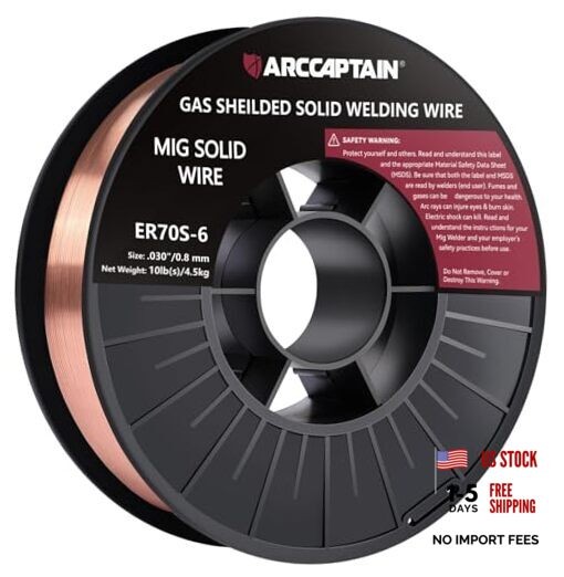 Mig Welding Wire, 0.030 10Lb Mig Wire ER70S-6 10Lbs Gas Solid 0.030″ 10Lb