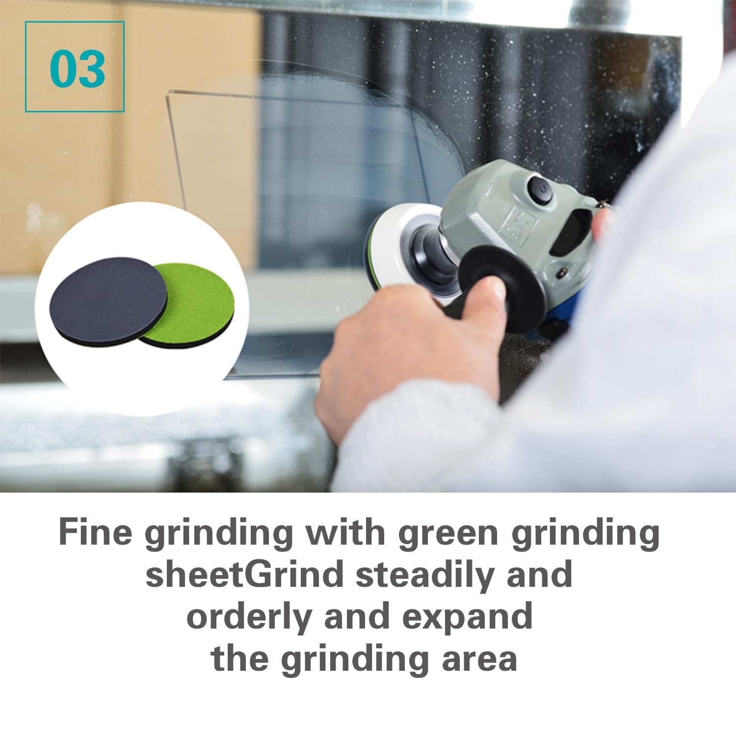 Glass Grinding Polishing Abrasive Disc Sandpaper Pads Kit for Glass Scratch R…