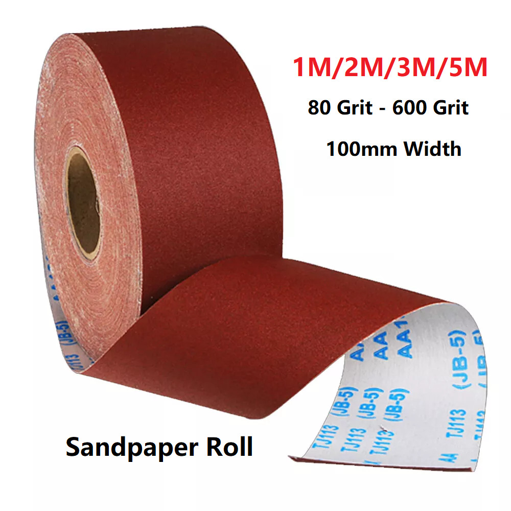 80-600 Grit Sandpaper Roll Emery Cloth Abrasive Sheets Sanding Strip Width 100mm