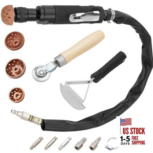Air Tire Repair Polish Patch Tools, Include 2500rpm Low Speed Air Tire Buffer