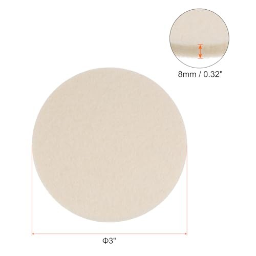 5pcs Wool Felt Polishing Pads, 3 inch Buffing Wheel Polish Pad Flocking 3 Inch