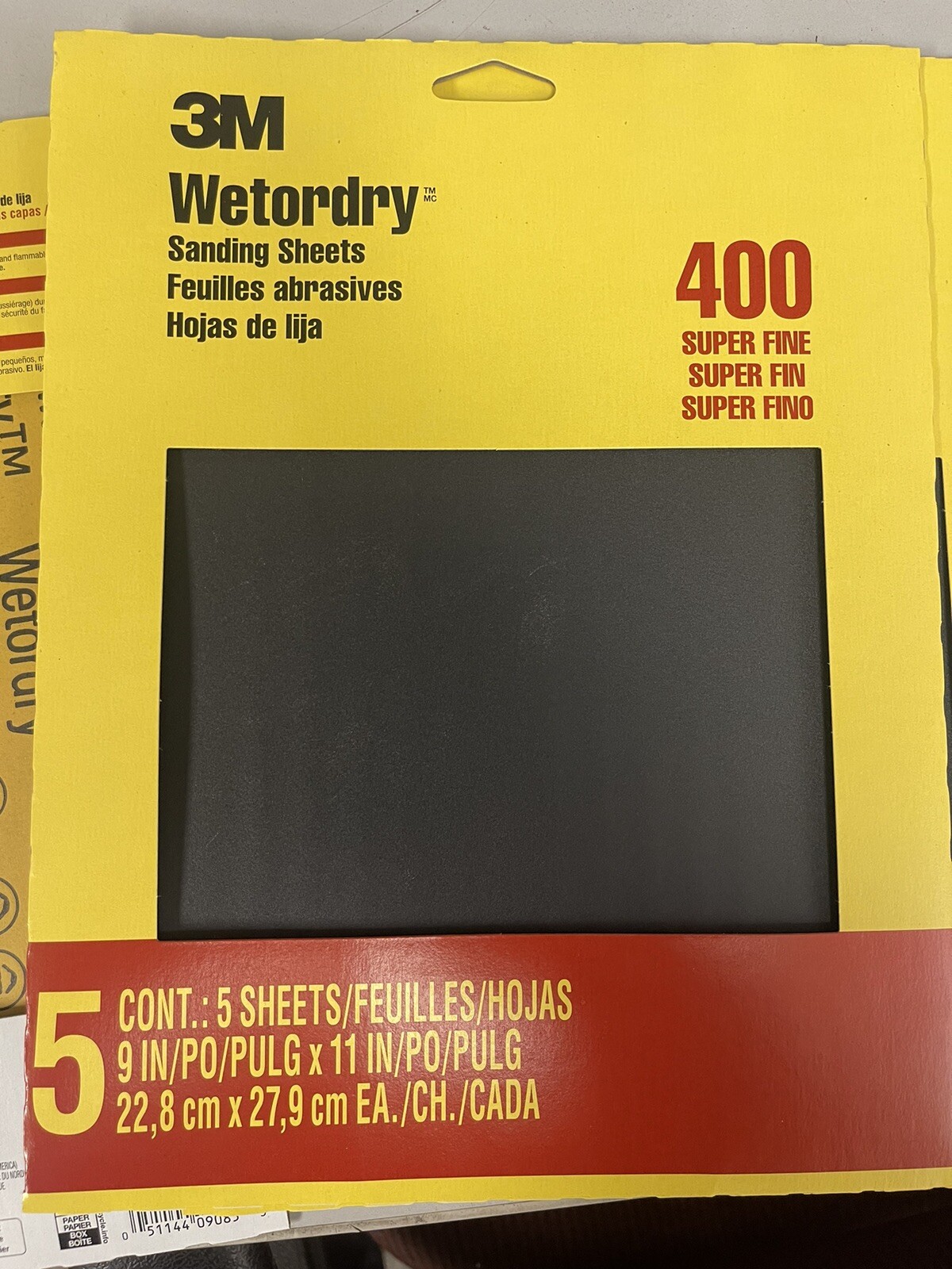 3M 9085 15 Sheets Wet or Dry Sandpaper 400 Grit 9 X 11 in