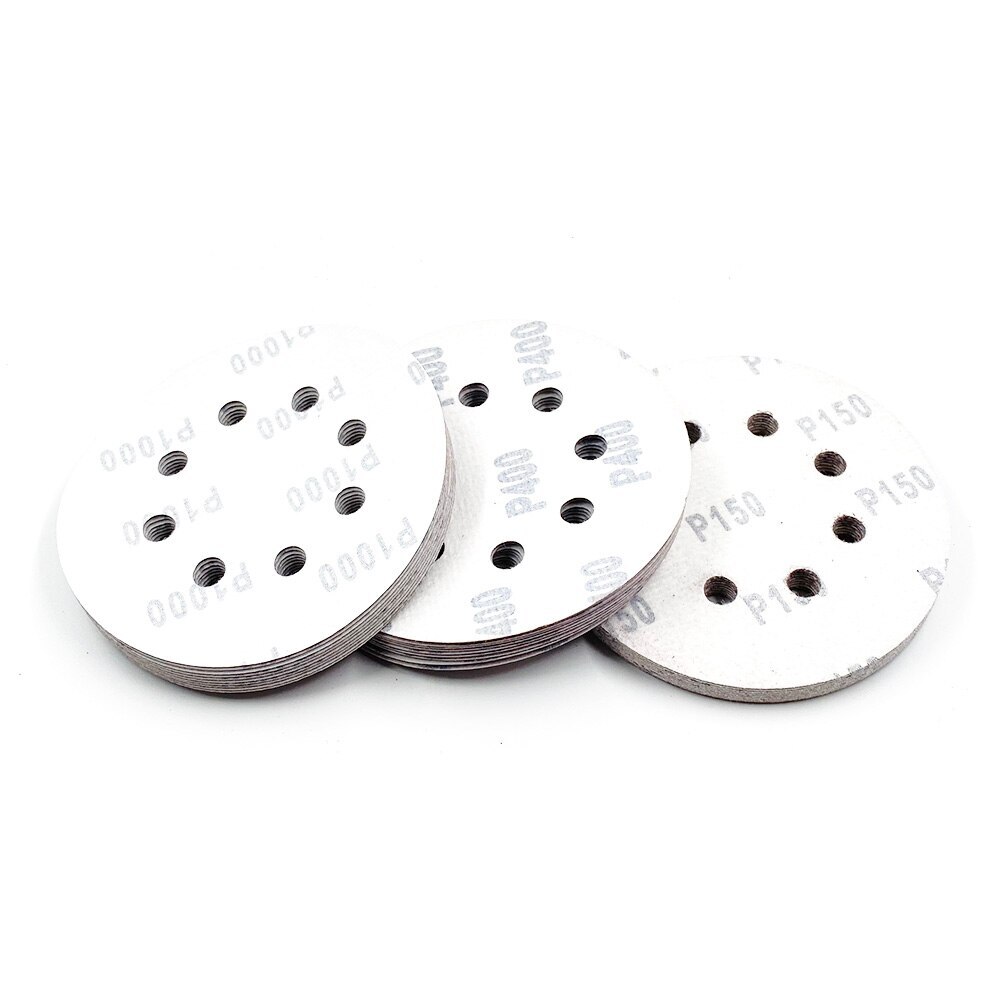 5 inch Sanding Discs 40-2000 Grit for Sander 8-Holes Hook Loop Sandpaper
