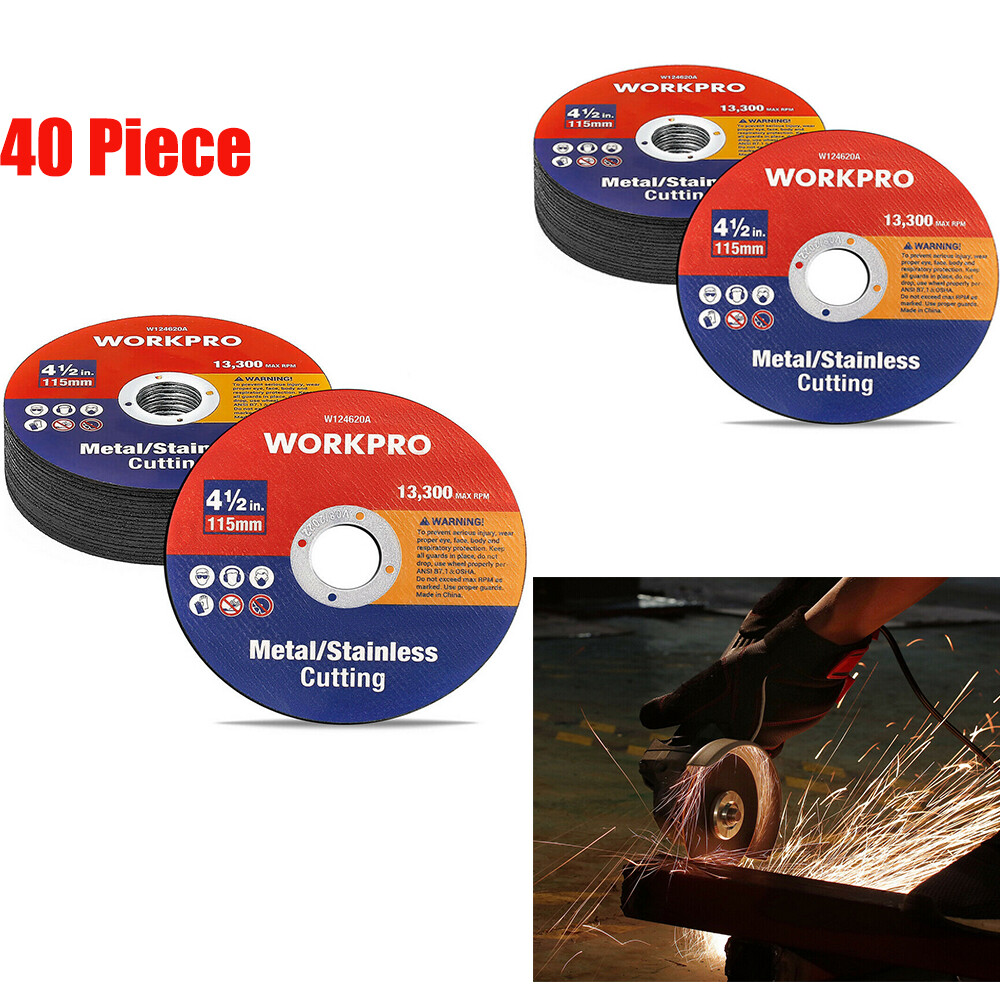 WORKPRO Cut Off Wheels 20pcs 4-1/2×7/8-inch Metal&Stainless Steel Cutting Wheel