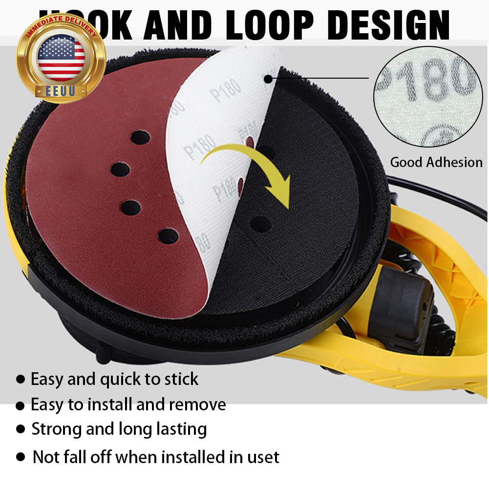 9 Inch 10 Hole Sanding Discs for Drywall Sander – 13 Pack of 180 Grits Drywall S