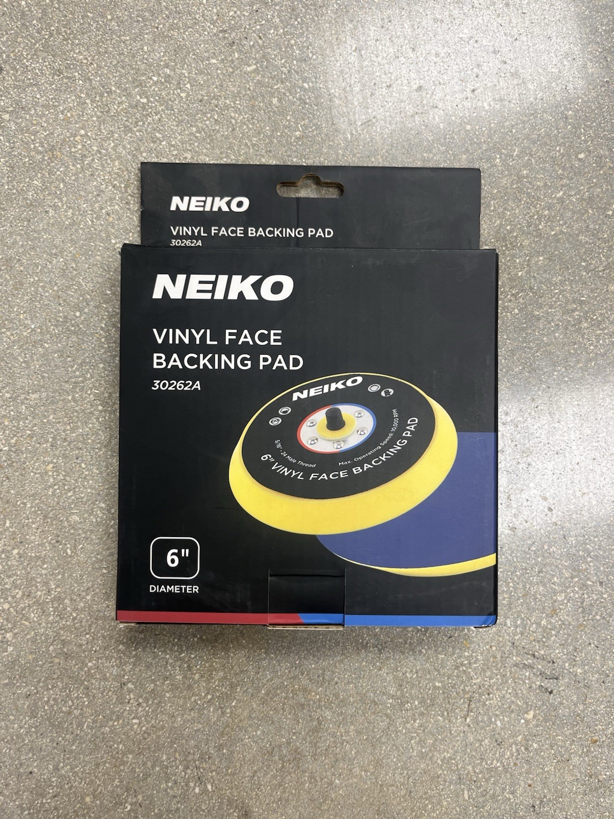 Neiko 30262A 6-Inch Vinyl Face Sanding and Polishing Pad