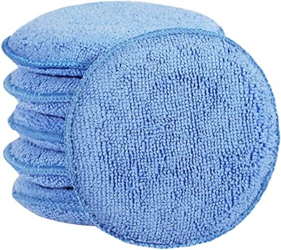 Microfiber Wax Applicator Pads, Car Wax Applicator, Buffing & Detail Blue