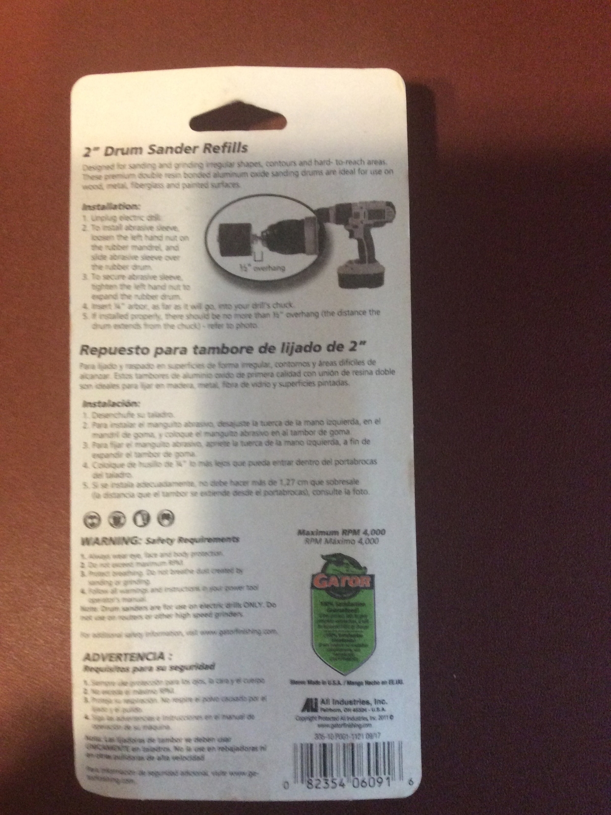 3 Pack Gator Power 2” Drum Sander Refills 120 Grit # 6091