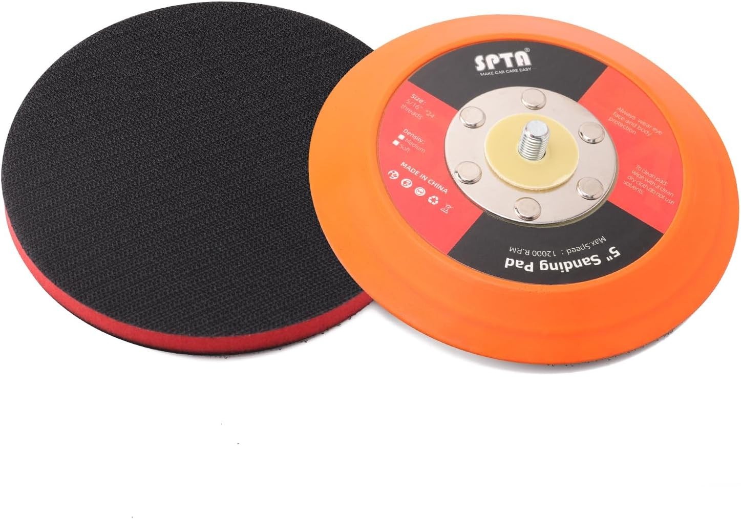 5-Inch DA Sander Backing Pad – Flexible Polyurethane & 12000 RPM Capability
