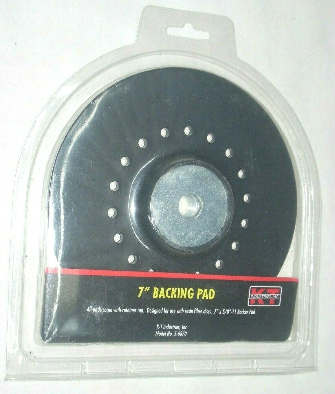 KT Industries 5-6870 Backup Pad w Nut 7 x 5/8-11 Turbo Ribbed for Sanding Discs