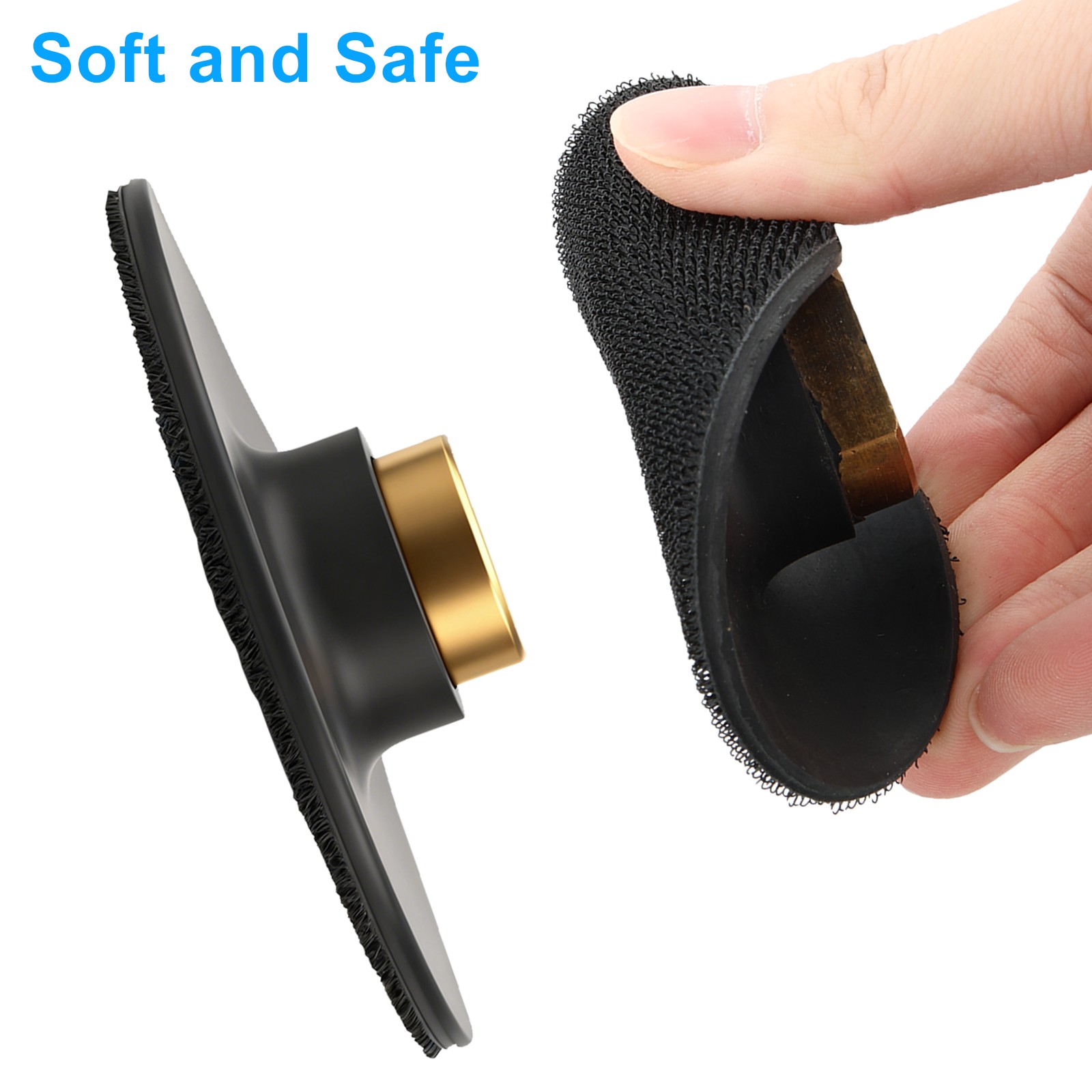 4″ Hook Loop Rubber Sanding Disc Sander Buffer Backing Pad for M14 Angle Grinder