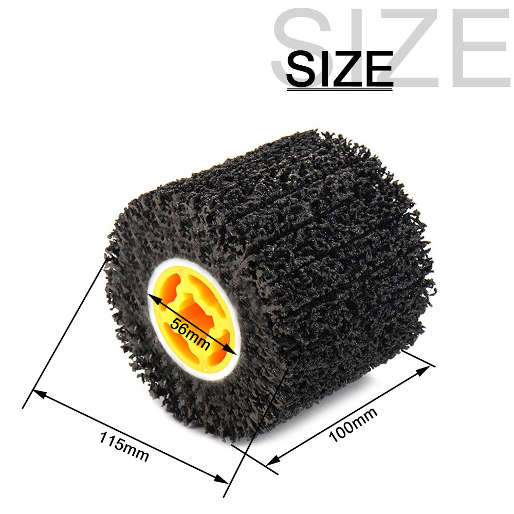 Polishing Drum Burnishing Wheel Metal Nylon Wire Polish Brush Roller Burnishing