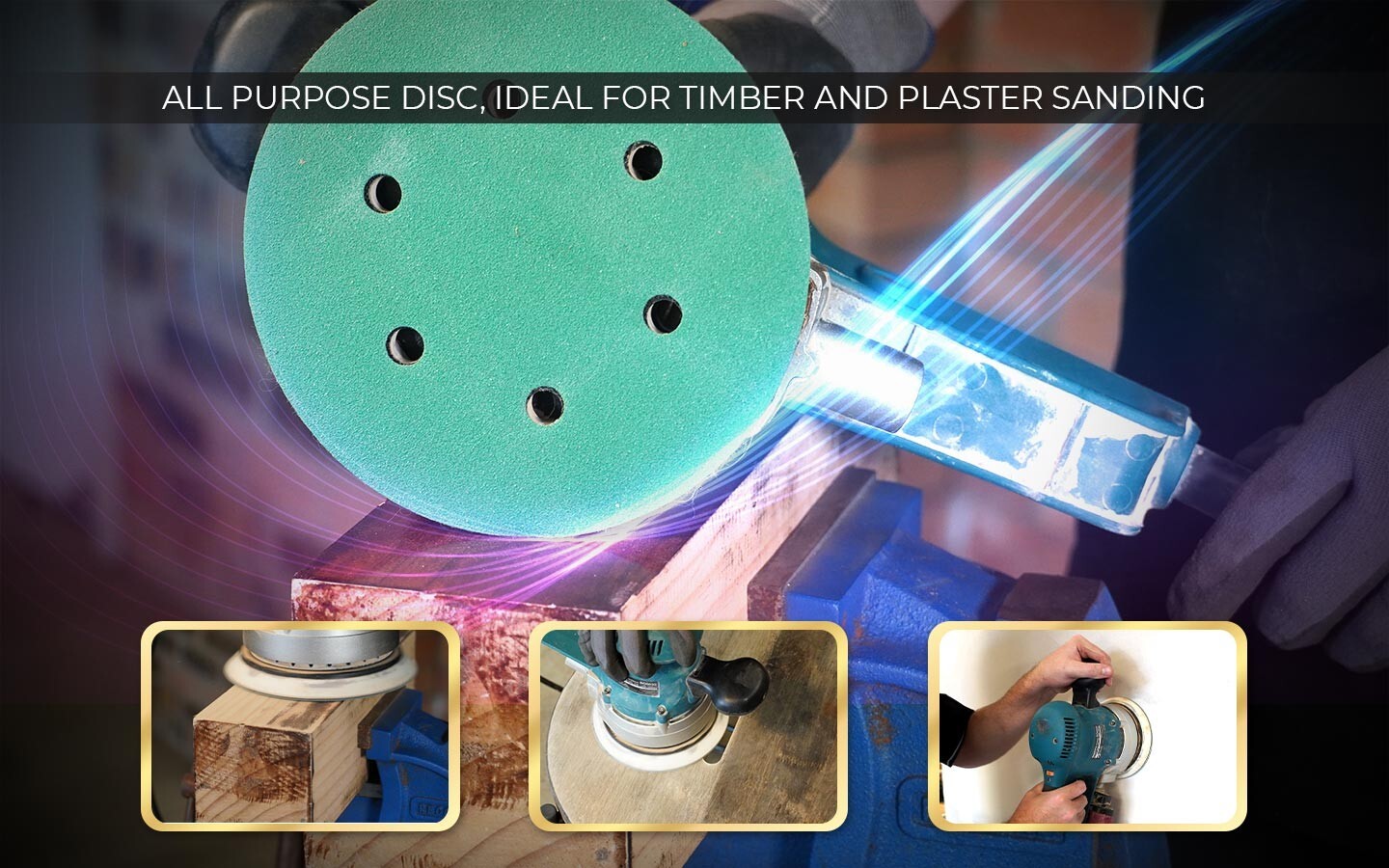 Sanding Discs Pads for Orbital Sander Circular Hook & Loop – 125mm 5″ 150mm 6″