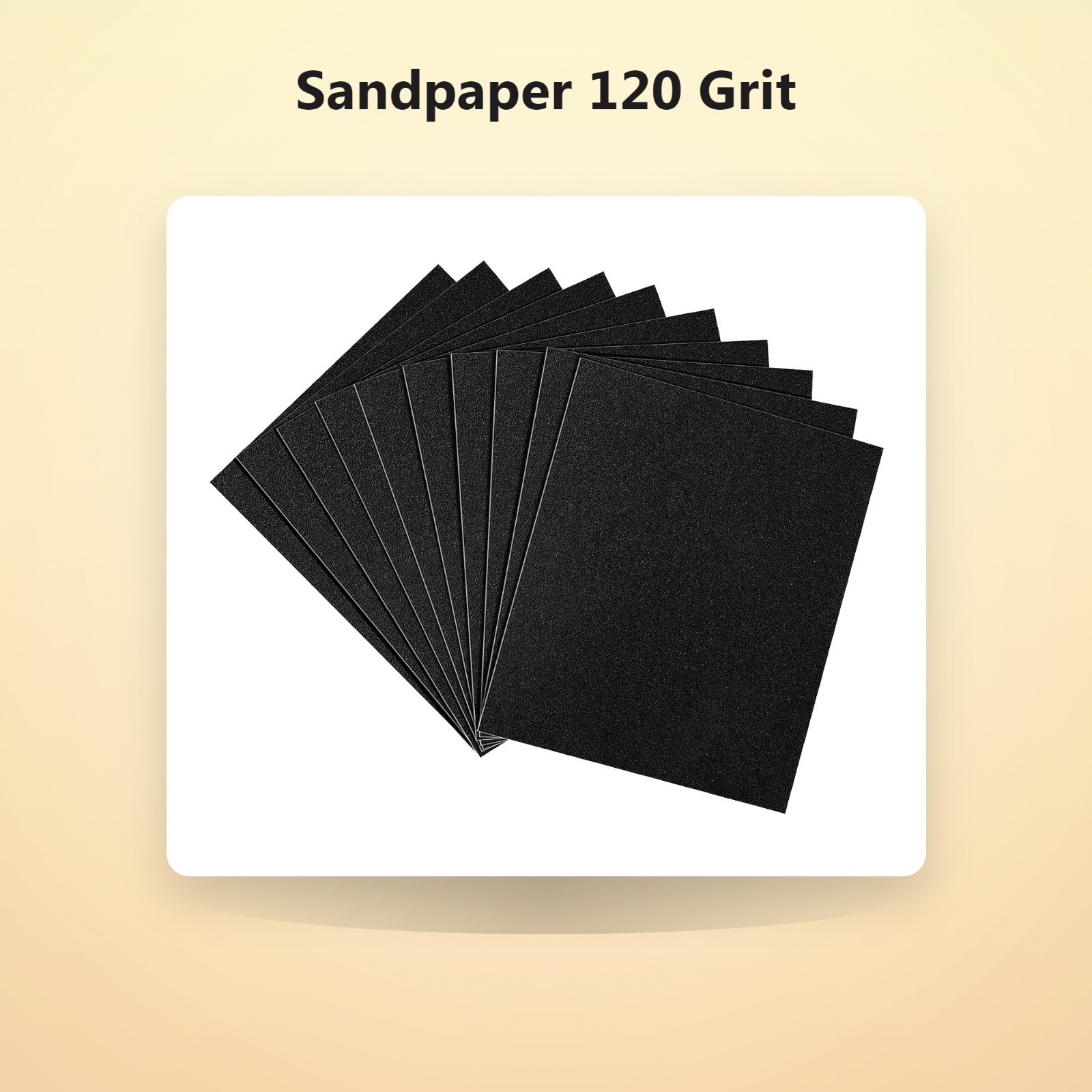 Sandpaper 120 Grit, Wet Dry Sand Paper 9 x 11 Inch | 10 Sheets, for Wood Meta…