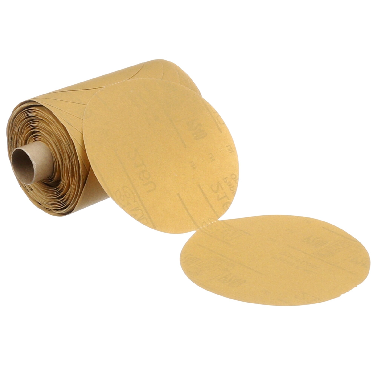 3M Stikit Gold Paper Disc Roll 216U, P120 A-weight, 5 in x NH, Die500X