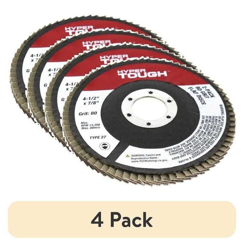 80 Grit Flap Discs 4 Pack Abrasive Material Angle Grinders Multi-Purpose Use