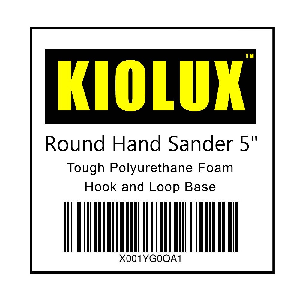 5 Inch Round Polyurethane Hand Sander – Hook And Loop PU Foam Block Tool