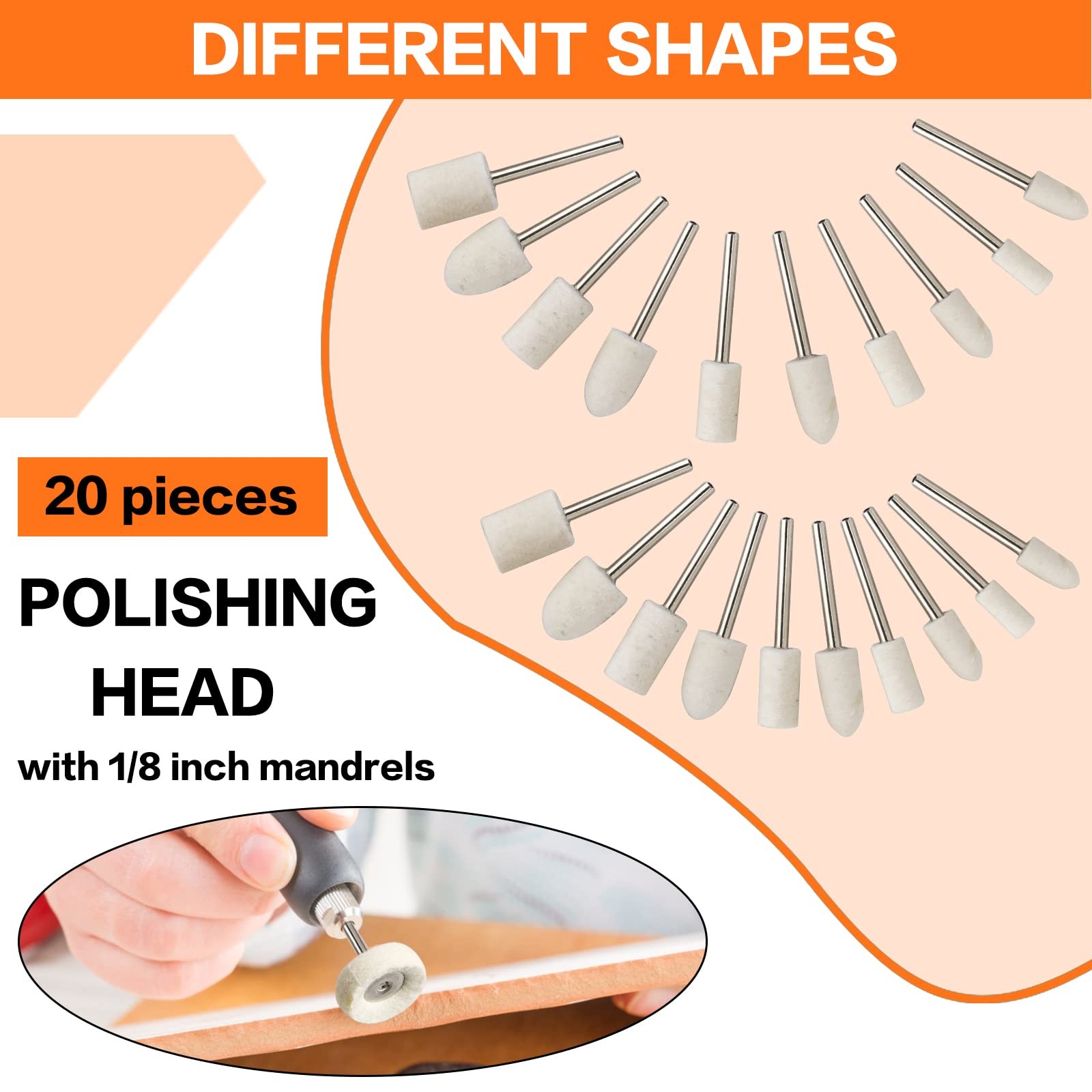 134PCS Polishing Buffing Wheel Polishing Kit for Dremel, Polishing Wheel Rota…