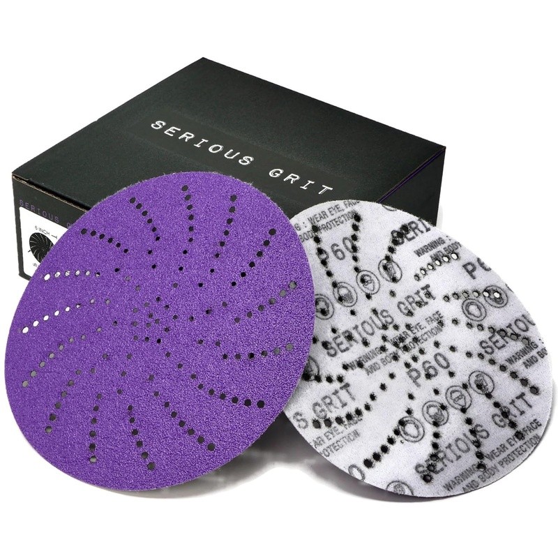 Ceramic Sanding Discs 6 Inch Multi-Hole Dust-Free Backing Extra Fine Grit 40-800