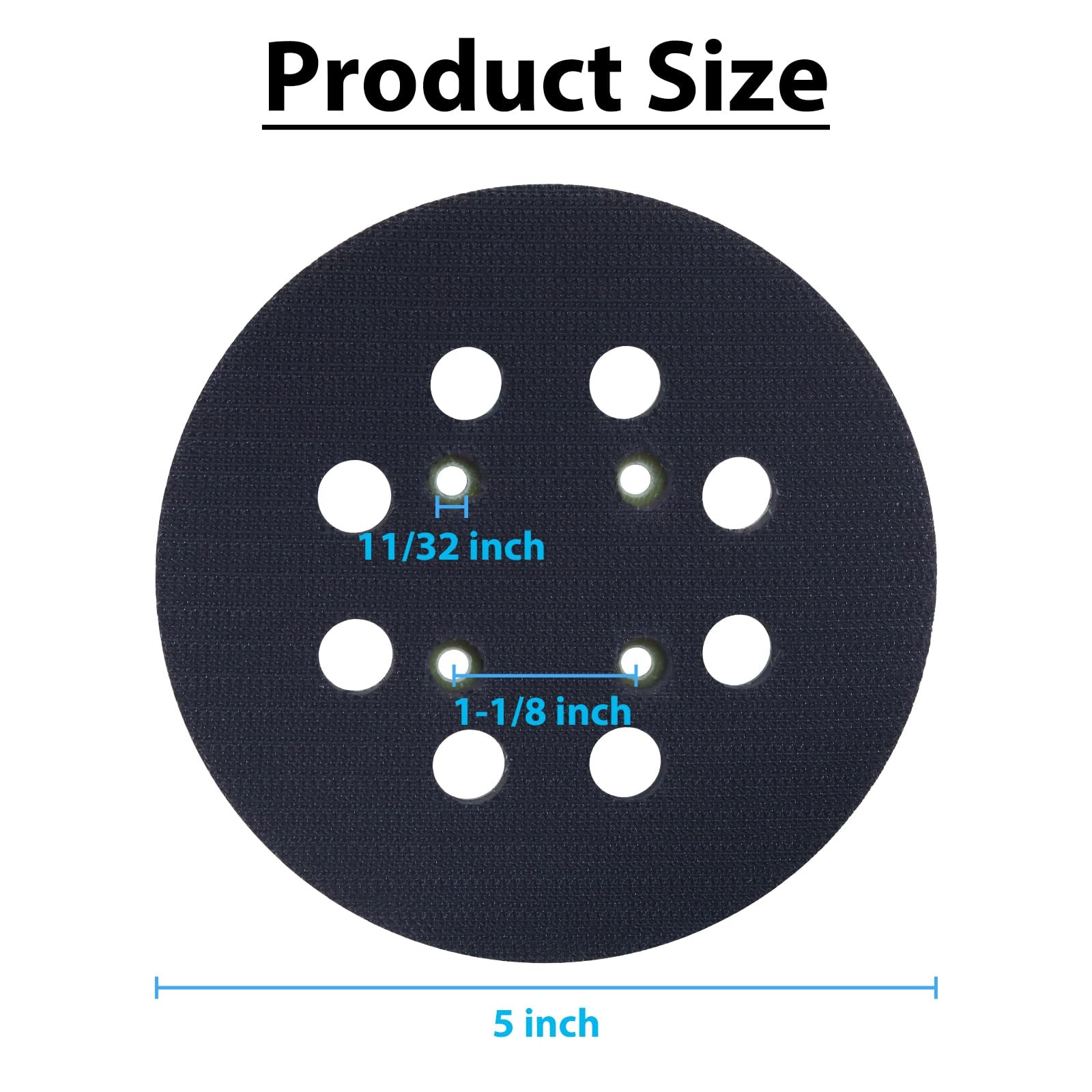 5″ Orbital Sander Replacement Pad for Ryobi RS290,RS280/VS Sander, 5 Inch 8 H…