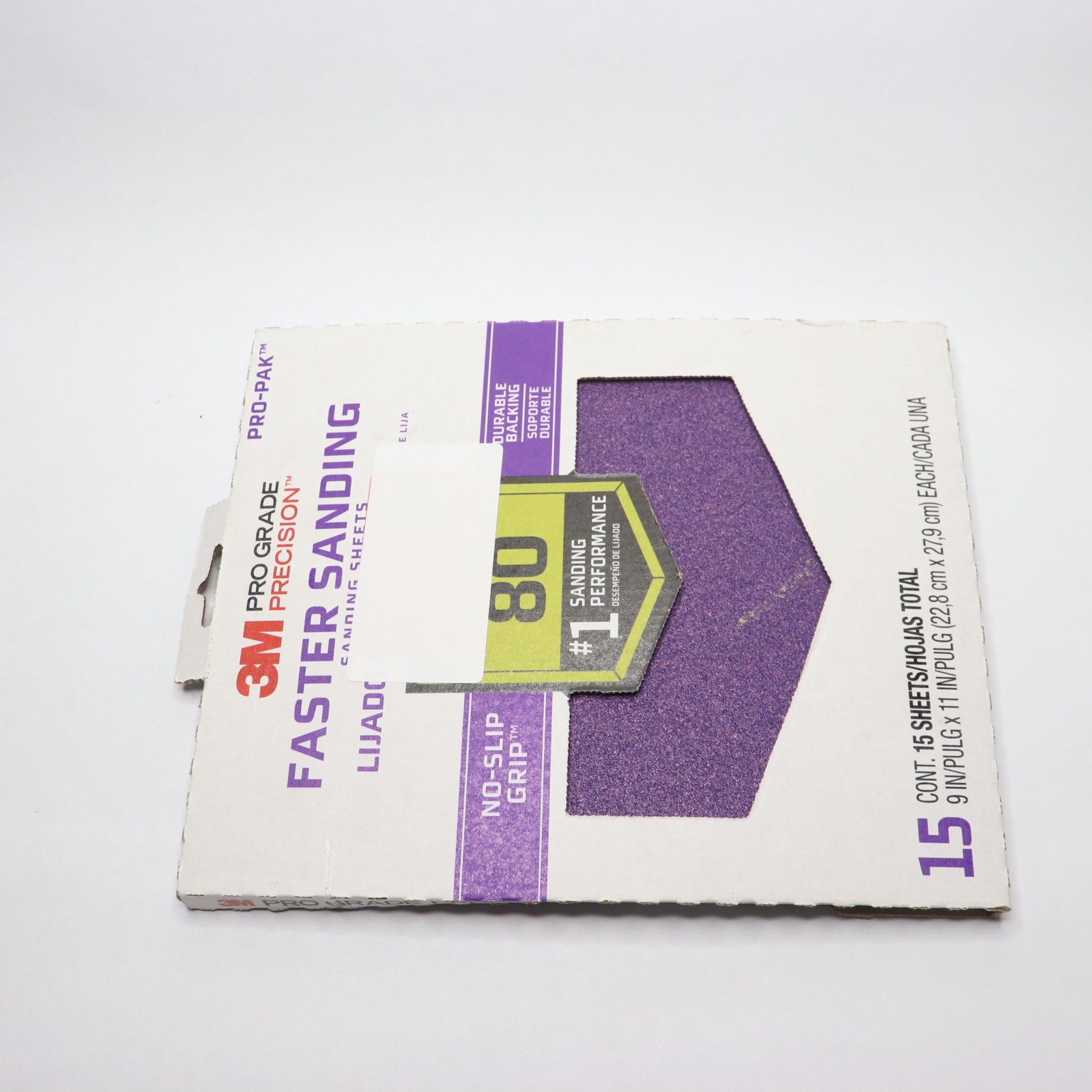 (15-Pk) 3M Precision Sandpaper Sheet Coarse 80-Grit 9″ x 11″ 27080PGP-15