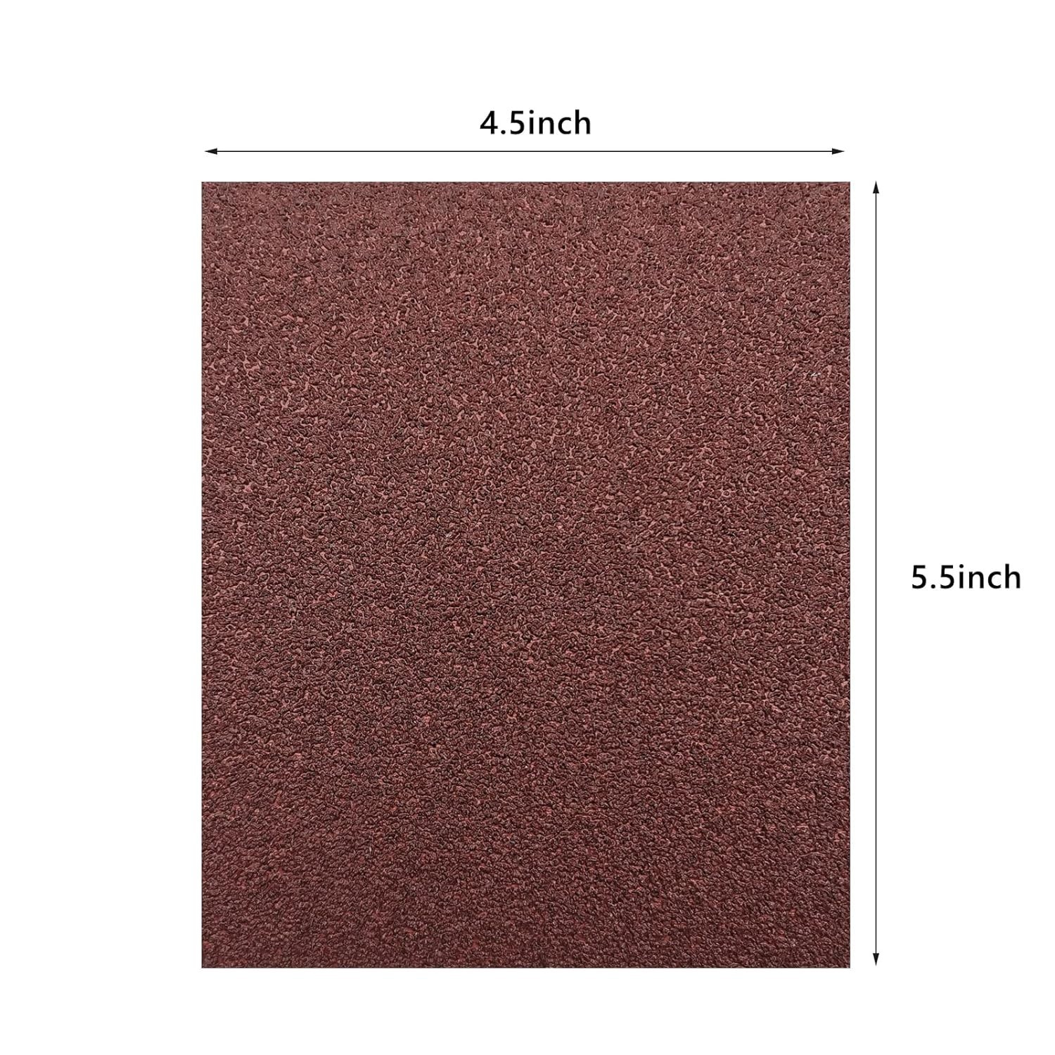 1/4 Sheet Sandpaper 4.5 x 5.5 Inch, Wet Dry Sand Paper, 60Grit-30pcs Sanding She