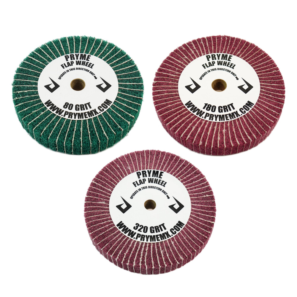 80 180 320 Grit 6″ Flap Wheel Set | Abrasive Sanding Drum Buffing Bench Grinder