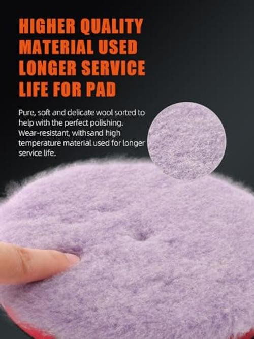 Wool Buffing Polishing Pads, 3Pcs 5″ (125mm) Coarse Medium 5 inch (125mm)