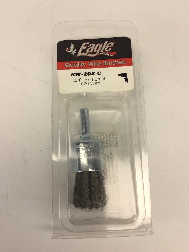 Eagle 3/4″ Knot Wire End Brush, 1/4″ Shank, .020″ Wire Dia. NEW FREE SHIPPING