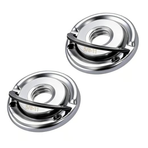 2Pcs 5/8-11 Inch Quick Change Angle Grinder Flange Nuts, Heavy-Duty Locking