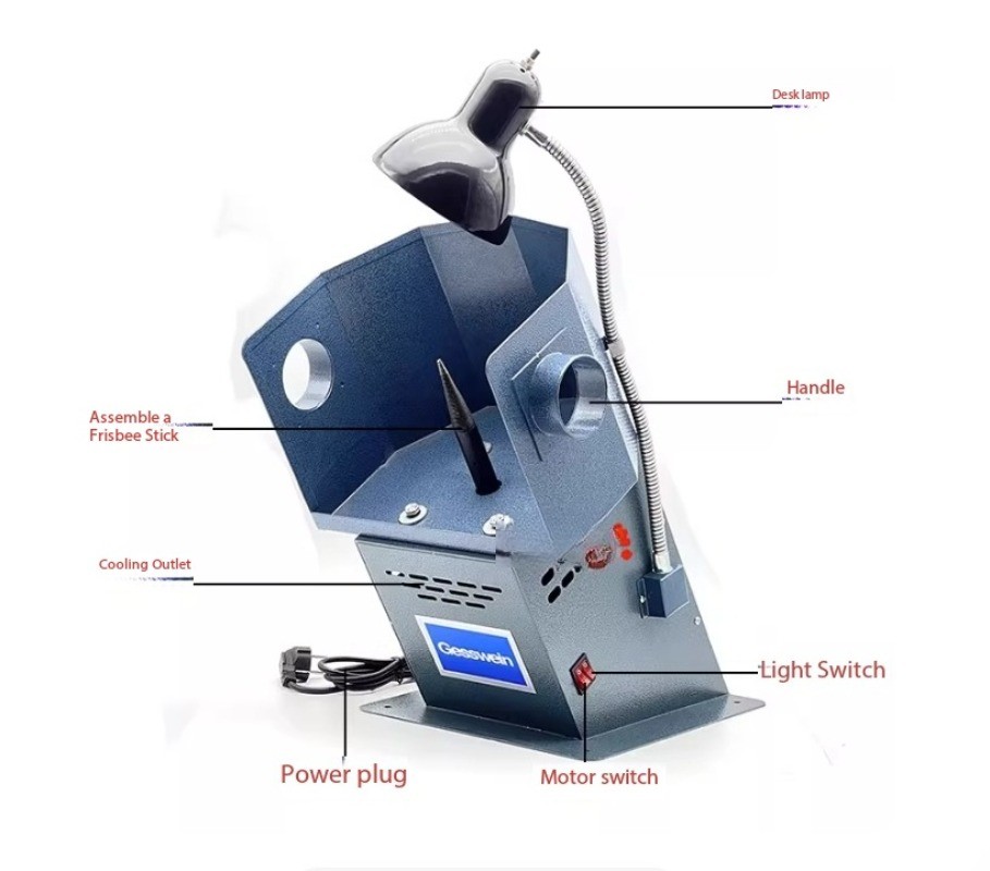Compact Electric Polisher with Flat Disc Wheel Disc Grinder for JewelryPolishing