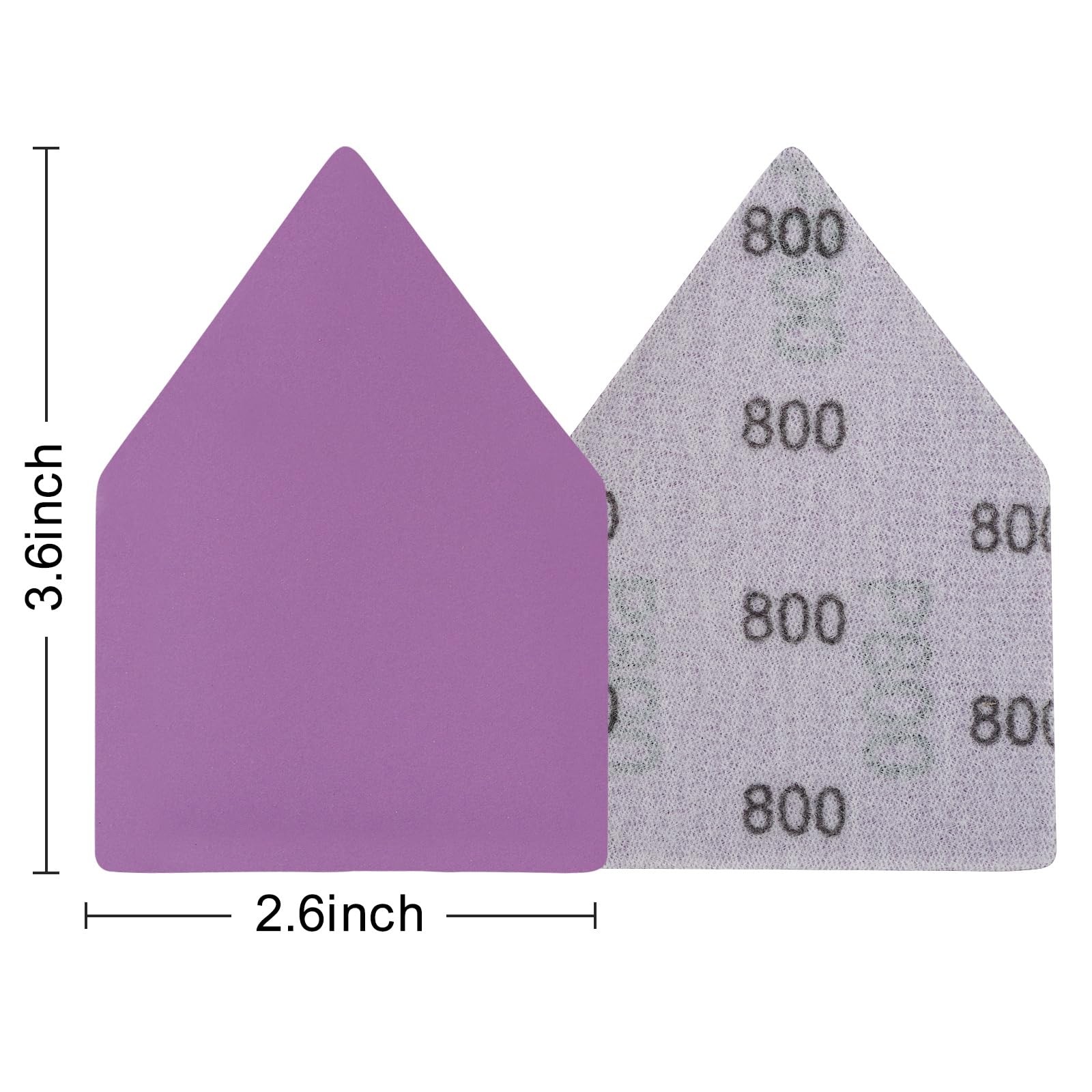 800 Grit Sandpaper 50PCS, 90mm x 65mm Triangle Sanding Sheets, Fits Milwaukee…